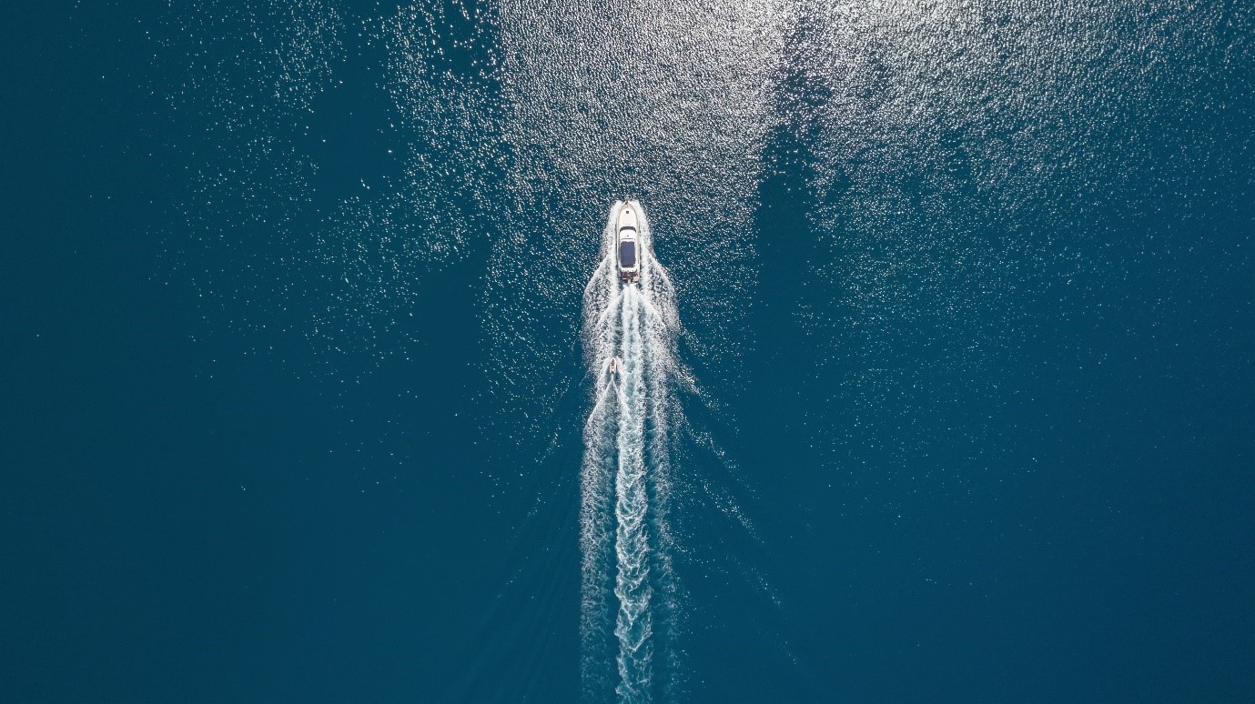 Boat in open water