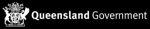 Queensland Government logo with dark background