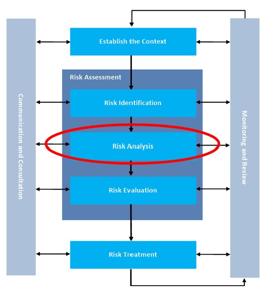 Risk assessment framework with Risk analysis highlighted